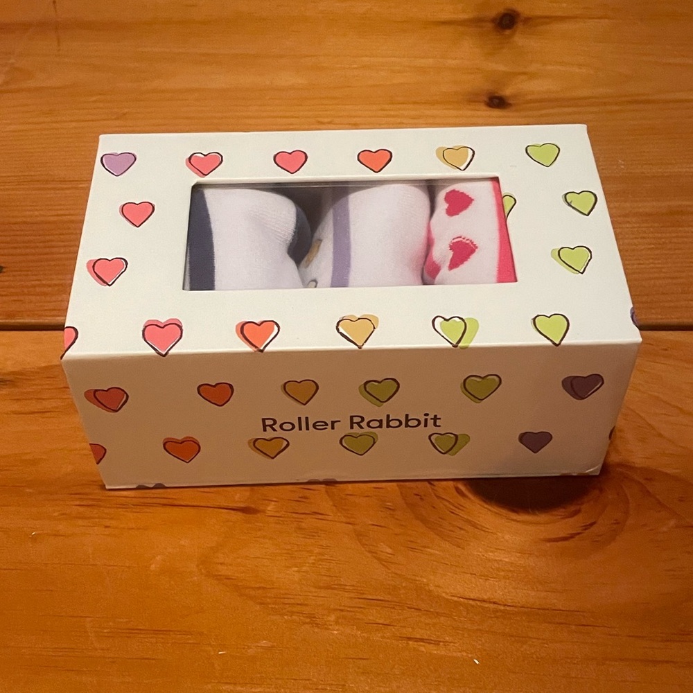Roller Rabbit Hearts Hearts 3 Sock Box Set